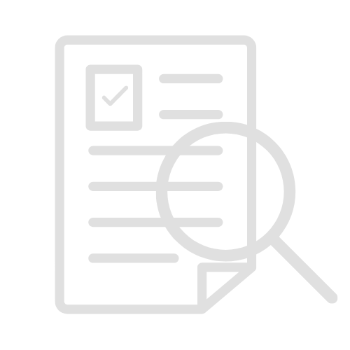 Document review icon with a magnifying glass symbolizing thorough inspection for quality services in Pinecrest Fl