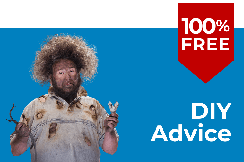 Man with dirty clothes holding tools offering free DIY repair and maintenance advice in Coral Gable Fl Hand It to Us Handyman Services